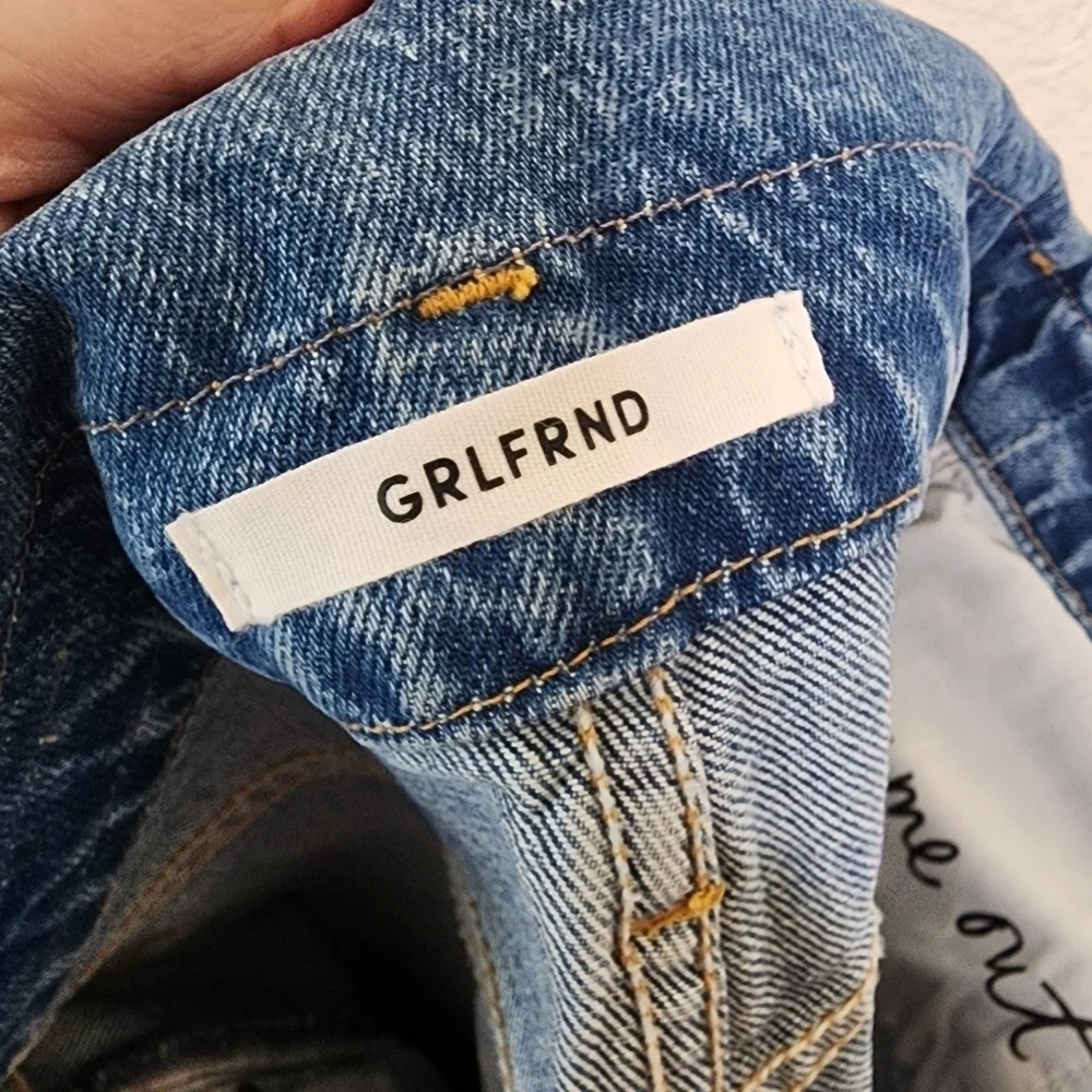 GRLFRND Now You Know Nadine Fold Down Jeans 26